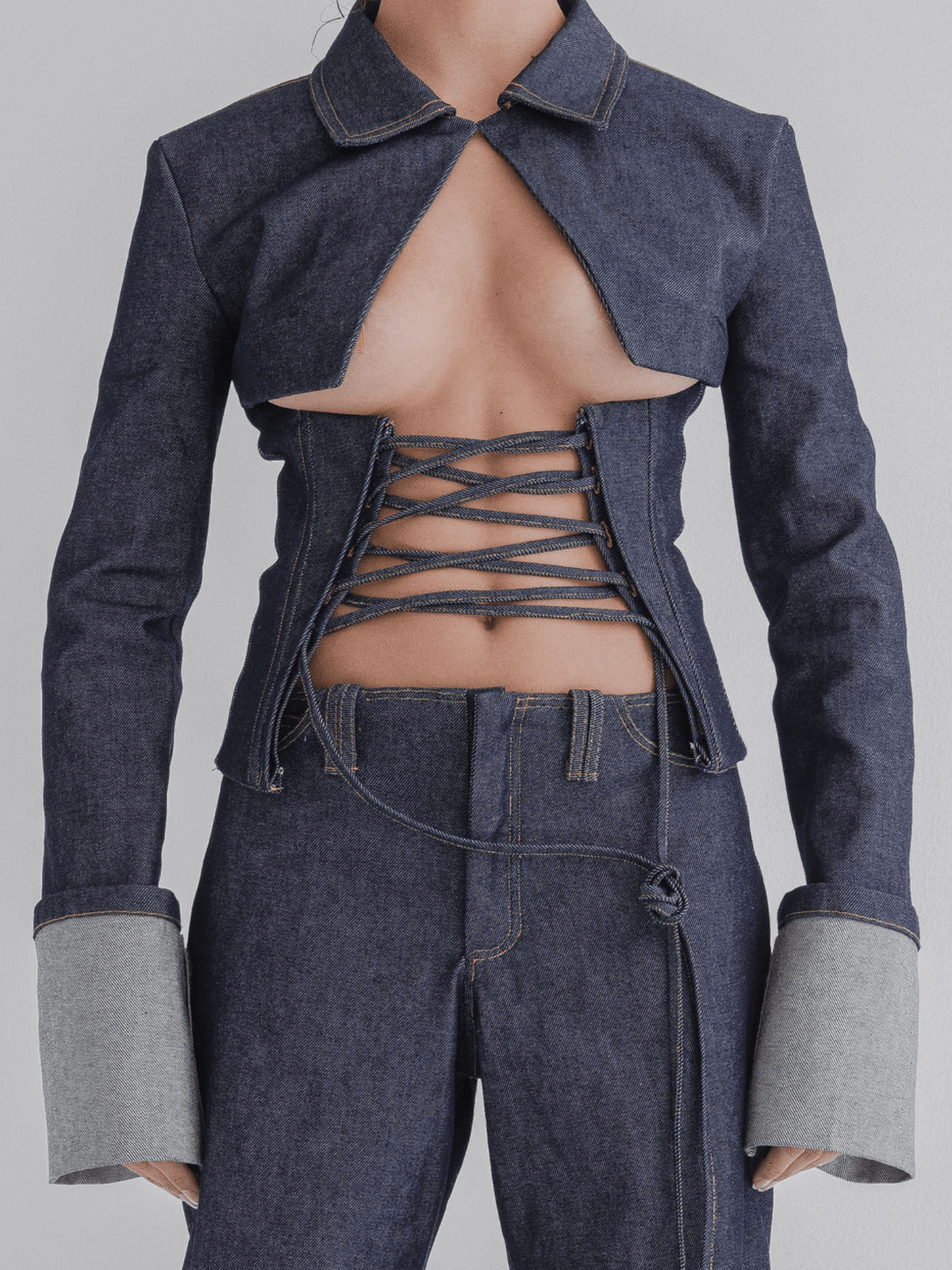 AC Reversed Denim Corset Jacket