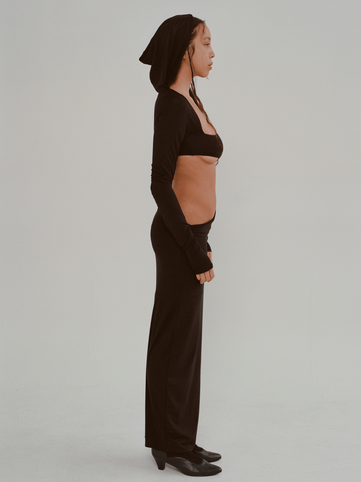 AC Pleated Hoodie Dress