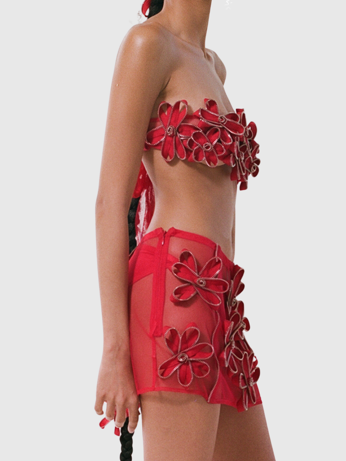 AC Red Floral Bandeau