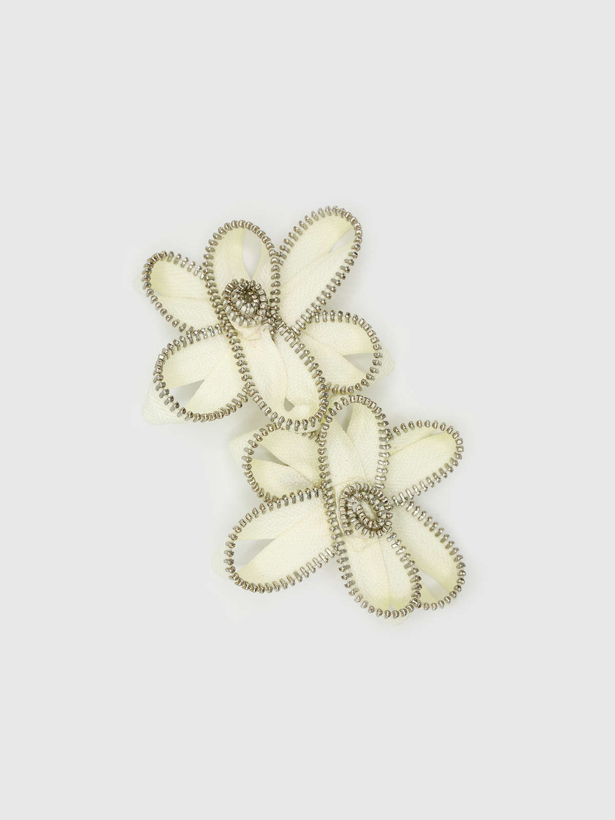 AC Zipper Floral Barrette [2]