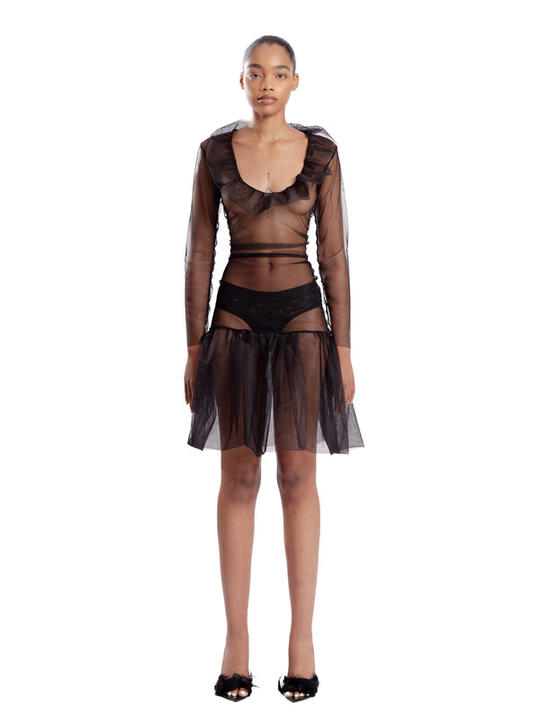 AC Tulle Long Sleeve Top